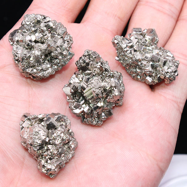 Crystal Raw Stone Natural Pyrite Copper Ornaments